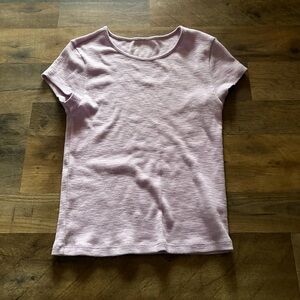 American Eagle Outfitters Light Purple Short Sleeve Top